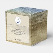 Zee Zout Badbom Navy Anker Waterverf Beach Bedankdoosjes (Achterkant)