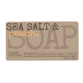 Zee Zout Peach Soep Chic Handmade Rustige Stickers (Voorkant)