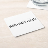 Zee + zout + zon kartonnen onderzetters (Schuin)