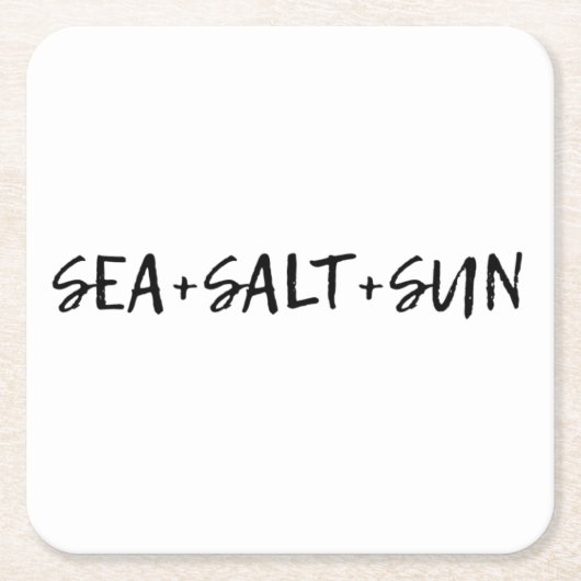 Zee + zout + zon kartonnen onderzetters (Voorkant)