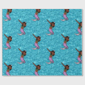 zee zwarte buikzeemeermin cadeaupapier (Vlak)