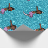 zee zwarte buikzeemeermin cadeaupapier (Hoek)