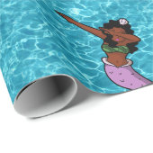 zee zwarte buikzeemeermin cadeaupapier (Rol Hoek)