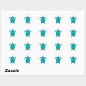 Zee-zwemtekening Ronde Sticker (Vel)