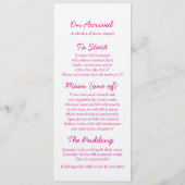 Zee zwril roze bruine bruine bruiloft menu (Achterkant)