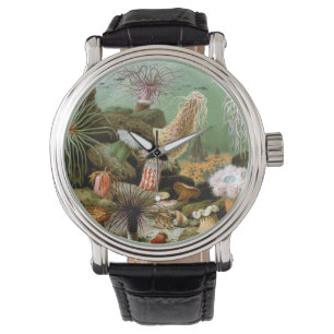 Zeeanemonen Marien Leven, Vintage Oceandieren Horloge