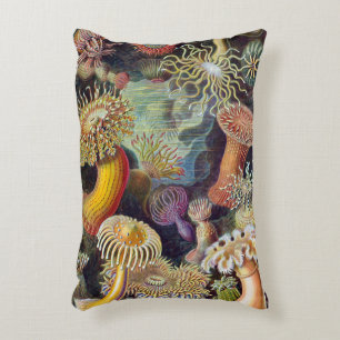 Zeeanemonen, Vintage Actiniae door Ernst Haeckel Accent Kussen