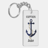 Zeeanker, ketting, gepersonaliseerd sleutelhanger (Voorkant Links)