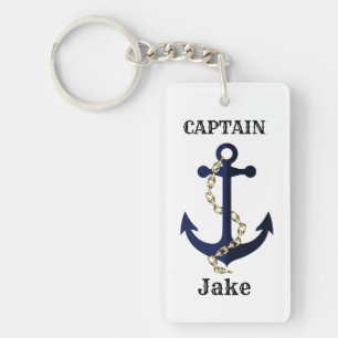 Zeeanker, ketting, gepersonaliseerd sleutelhanger