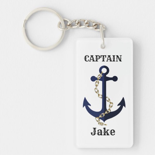 Zeeanker, ketting, gepersonaliseerd sleutelhanger (Voorkant)