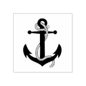 Zeeanker met touw rubberstempel (Afrduk)