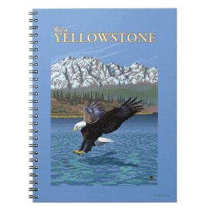 Zeearend duikt - West Yellowstone, MT Notitieboek