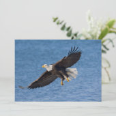 Zeearend in vlucht bedankkaart (Staand voorkant)
