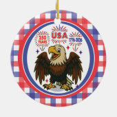 Zeearend met vuurwerk– VS 250 jaar 1776-2026 Keramisch Ornament (Achterkant)