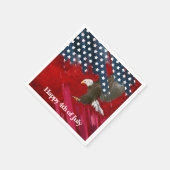 Zeearend op Amerikaanse Vlag Abstract Servet (Hoek)