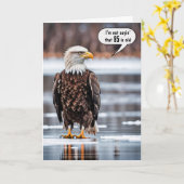 Zeearend op het ijs voor zijn 85e verjaardag kaart (Gele Bloem)