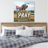 Zeearend op roestieke 'Bid'-bord Canvas Afdruk (Insitu (Slaapkamer))