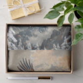 zeearend vliegt boven bergen decoupage tissuepapier (Geschenk)