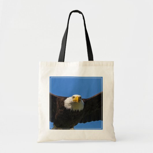 Zeearend vliegt dichtbij tote bag (Voorkant)