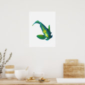 Zeebaars - Abstract ontwerp - Uitgesneden uit een Poster (Keuken)