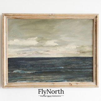 zeebaars donkerblauw-oceaanAntiek Poster