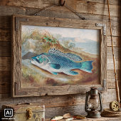 Zeebaars door S.A. Kilbourne, Oude vis Poster