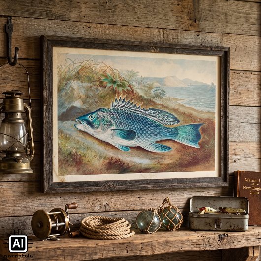 Zeebaars door S.A. Kilbourne, Oude vis Poster