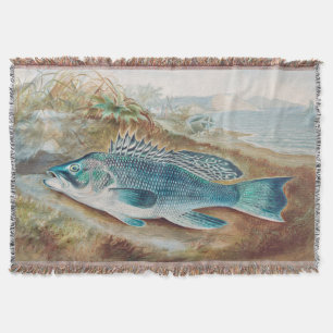 Zeebaars door S.A. Kilbourne, Vintage Vis Deken