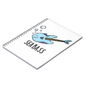 Zeebaars Grappige Basgitaar Vis Punt Notitieboek (Linkerzijde)