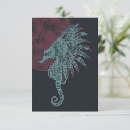 zeebaars kaart (Staand voorkant)