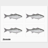 zeebaars rechthoekige sticker (Vel)