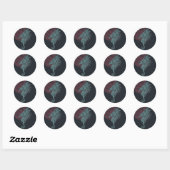 zeebaars ronde sticker (Vel)