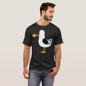 zeebaars strende hond t-shirt (Voorkant volledig)