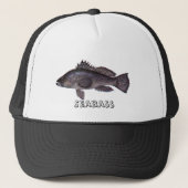 zeebaars, zeebaars trucker pet (Voorkant)