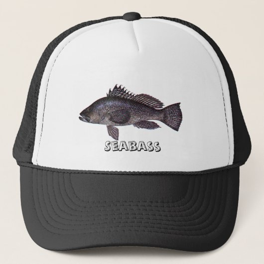 zeebaars, zeebaars trucker pet (Voorkant)