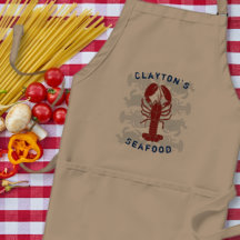 Zeebanket Chef Kreeft Naamsjabloon Schort