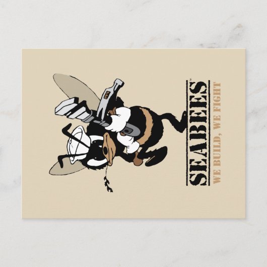 Zeebijen die we bouwen We bestrijden Briefkaart (Voorkant)