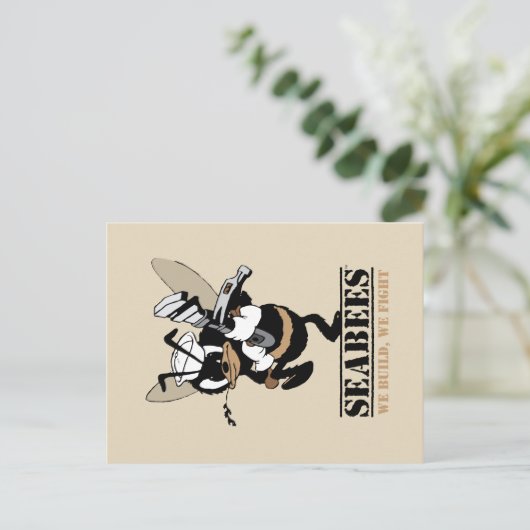 Zeebijen die we bouwen We bestrijden Briefkaart (Staand voorkant)
