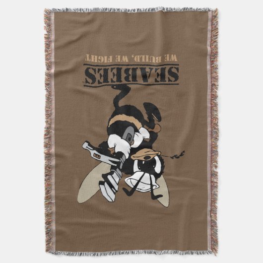 Zeebijen we bouwen we met een mand-mand deken (Voorkant Verticaal)