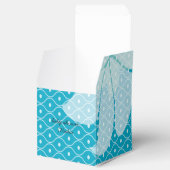 zeeblauw witte bloem eenvoudig elegant bedankdoosjes (Geopend)