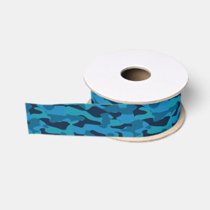 zeeblauwe, middernachtblauwe, turkooisblauwe en bl grosgrain lint
