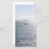 Zeeboot en Eiland 1 Betuiging van medeleven dank j Bedankkaart (Voorkant / Achterkant)