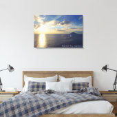 Zeeboot Zonsondergang Eiland Horizon Landschap Fot Canvas Afdruk (Insitu (Slaapkamer))