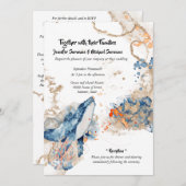 Zeebrasem waterverf sinaasappel zee kaart (Voorkant / Achterkant)