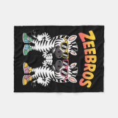 Zeebros Cute Zebra Duo Design For Zebros Lovers Fleece Deken (Voorkant (Horizontaal))