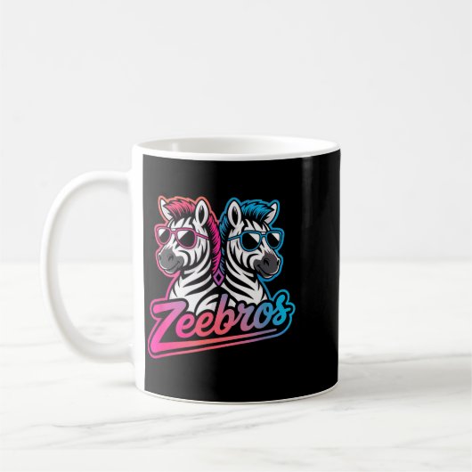 Zeebros Cute Zebra Duo Design For Zebros Lovers  Koffiemok (Links)