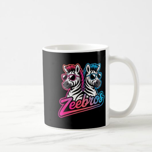 Zeebros Cute Zebra Duo Design For Zebros Lovers  Koffiemok (Rechts)
