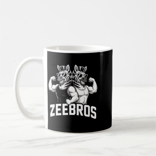 Zeebros Cute Zebra Duo Design For Zebros Lovers Koffiemok (Links)