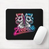 Zeebros Cute Zebra Duo Design For Zebros Lovers Muismat (Met muis)
