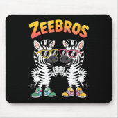 Zeebros Cute Zebra Duo Design For Zebros Lovers  Muismat (Voorkant)